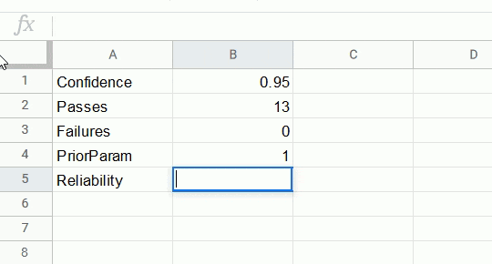 Reliability in Google Sheets